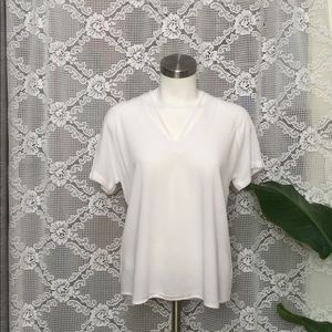 Jet by John Eshaya White Blouse Size S/P